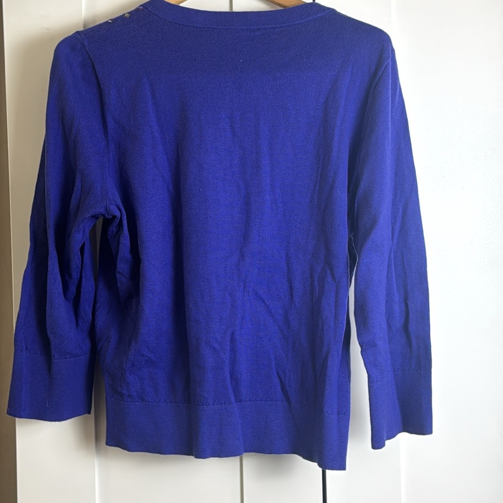Kate Spade Purple Sequin Cardigan size L/ Large - Picture 6 of 6